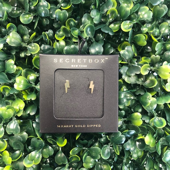 Gold Lightning Bolt Earrings